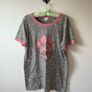 LuLaRoe‎ Pink and Gray Patterned Tee
